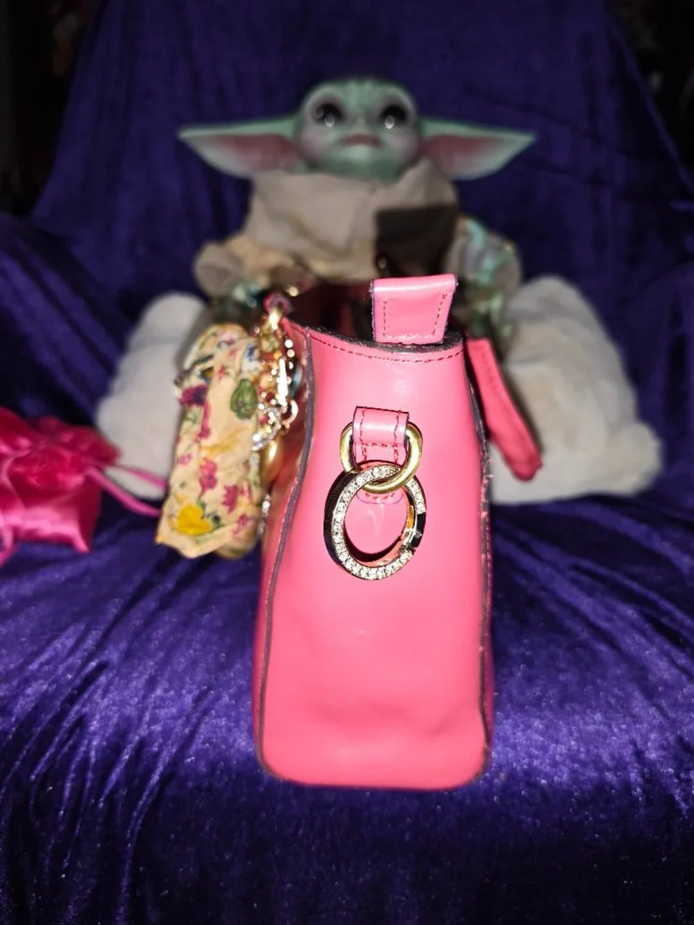 Patricia Nash Top-Handle/Crossbody Aileen in Passion Pink & Scarf (new)